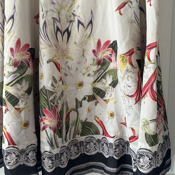 Soft Surroundings Spring Meadow floral midi skirt medium petite - Picture 4 of 7